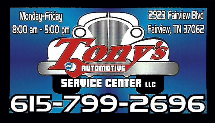 Tonys Automotive Service Center, L.L.C. | 2923 Fairview Blvd, Fairview, TN 37062, USA | Phone: (615) 799-2696
