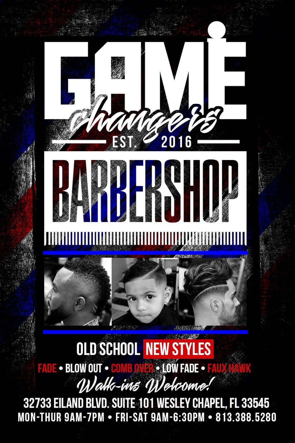 Game Changers Barber Shop | 32733 Eiland Blvd #106, Wesley Chapel, FL 33545, USA | Phone: (813) 388-5665