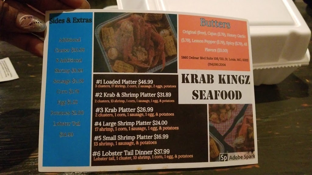 Krab Kingz Seafood | 5860 Delmar Blvd, St. Louis, MO 63112, USA | Phone: (314) 390-2004