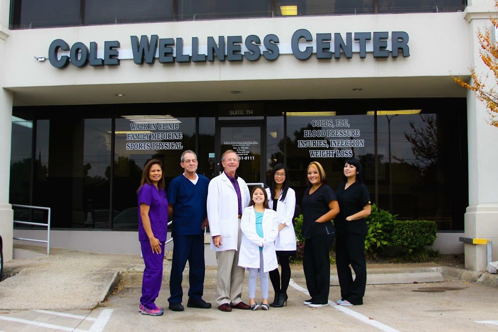 Cole Wellness Center | 4222 Trinity Mills Rd #114, Dallas, TX 75287, USA | Phone: (972) 851-0111