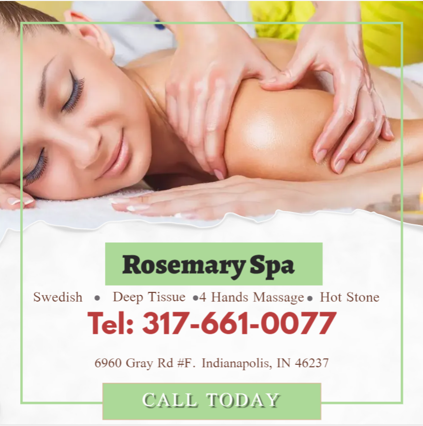 Rosemary Spa | 6960 Gray Rd #F, Indianapolis, IN 46237, USA | Phone: (317) 661-0077