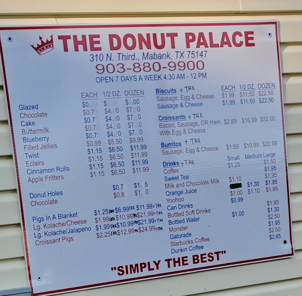 Donut Palace | 310 N 3rd St, Mabank, TX 75147, USA | Phone: (903) 880-9900