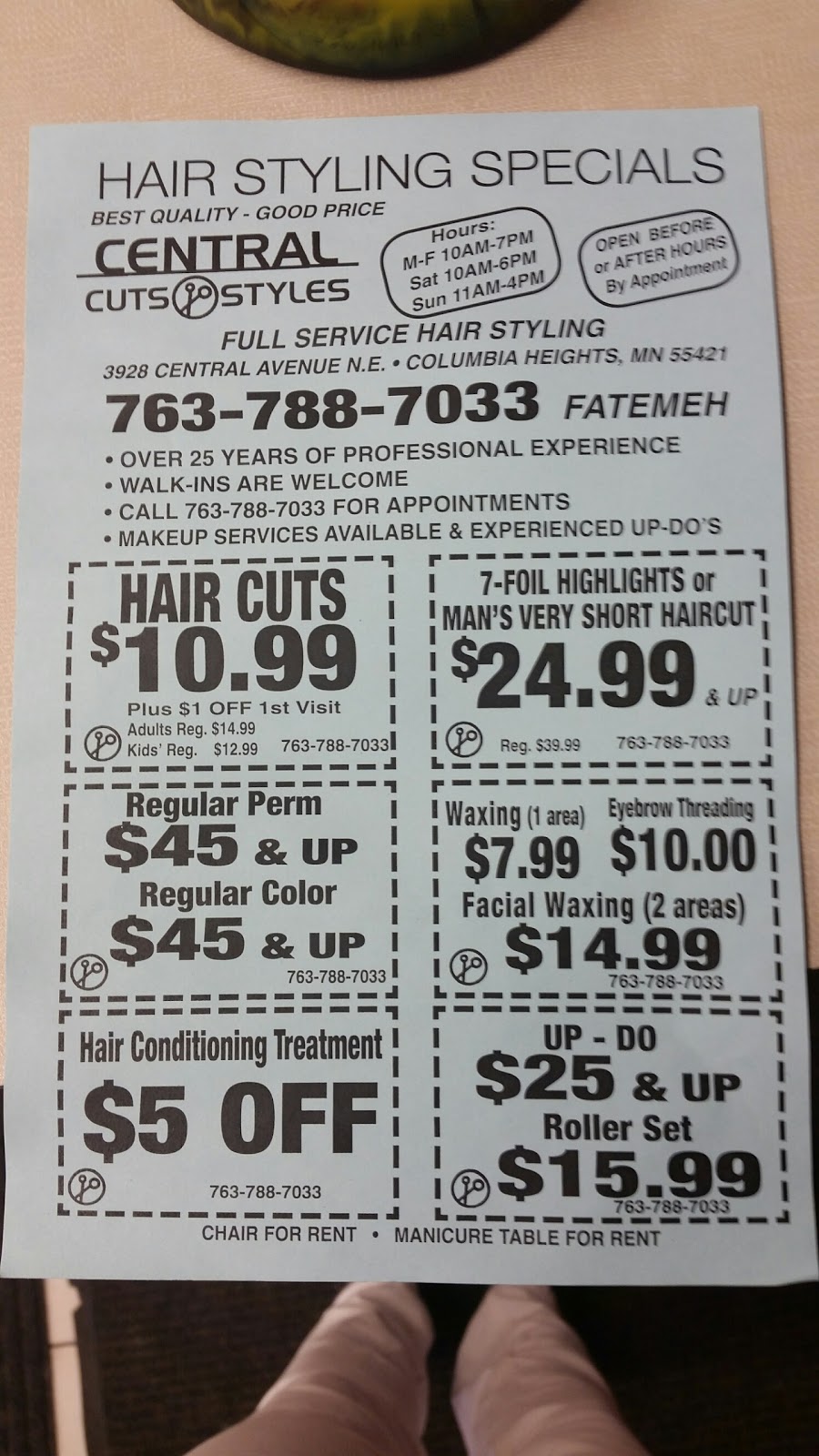 Central Cuts & Styles | 3928 NE Central Ave, Minneapolis, MN 55421, USA | Phone: (763) 788-7033