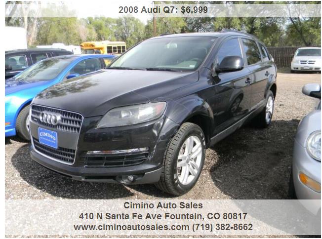 Cimino Auto Sales | 410 N Santa Fe Ave, Fountain, CO 80817, USA | Phone: (719) 382-8662