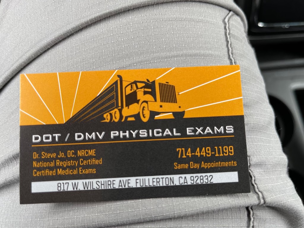 DOT CDL Physicals Fullerton Buena Park | 817 W Wilshire Ave, Fullerton, CA 92832, USA | Phone: (714) 449-1199