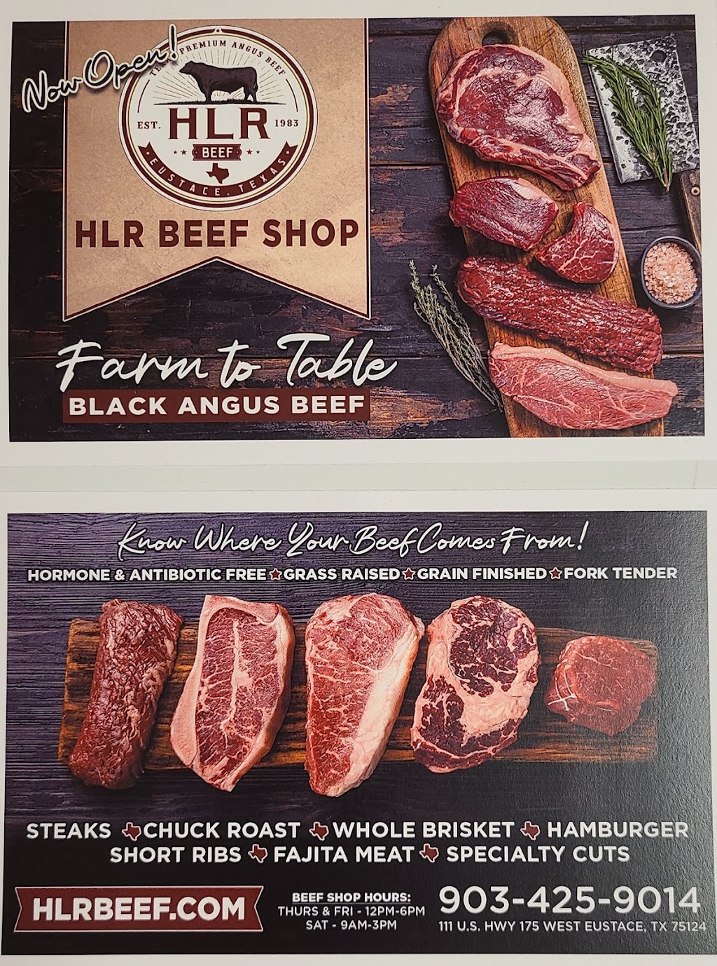 HLR Beef Shop | 111 US-175 W, Eustace, TX 75124, USA | Phone: (903) 425-9014