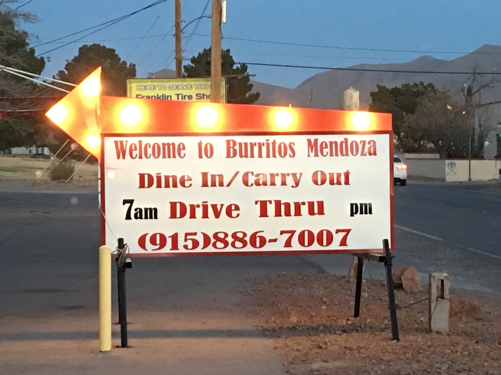 Burritos Mendoza | 916 Franklin St, Anthony, TX 79821, USA | Phone: (915) 886-7007