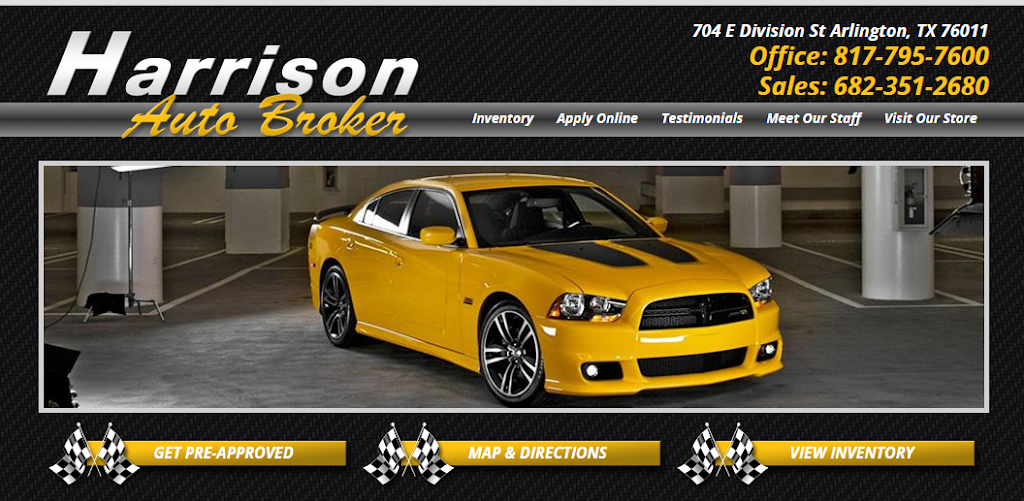 Harrison Auto Broker | 704 E Division St, Arlington, TX 76011 | Phone: (817) 795-7600