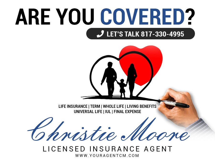 Health & Life Insurance Agency - Christie Moore | 3295 S Cooper St, Arlington, TX 76015, USA | Phone: (817) 330-4995