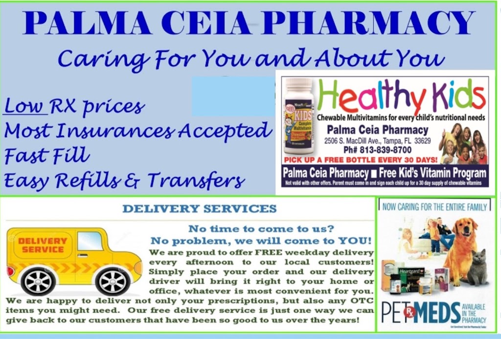 Palma Ceia Health Mart Pharmacy | In Cru Cellar Plaza just north of Datz/Dough, 2506 S MacDill Ave, Tampa, FL 33629 | Phone: (813) 839-8700