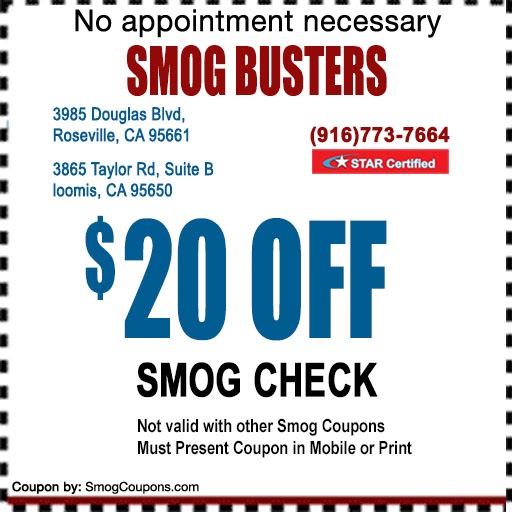 Smog Busters | 3865 Taylor Rd suite b, Loomis, CA 95650, USA | Phone: (916) 773-7664