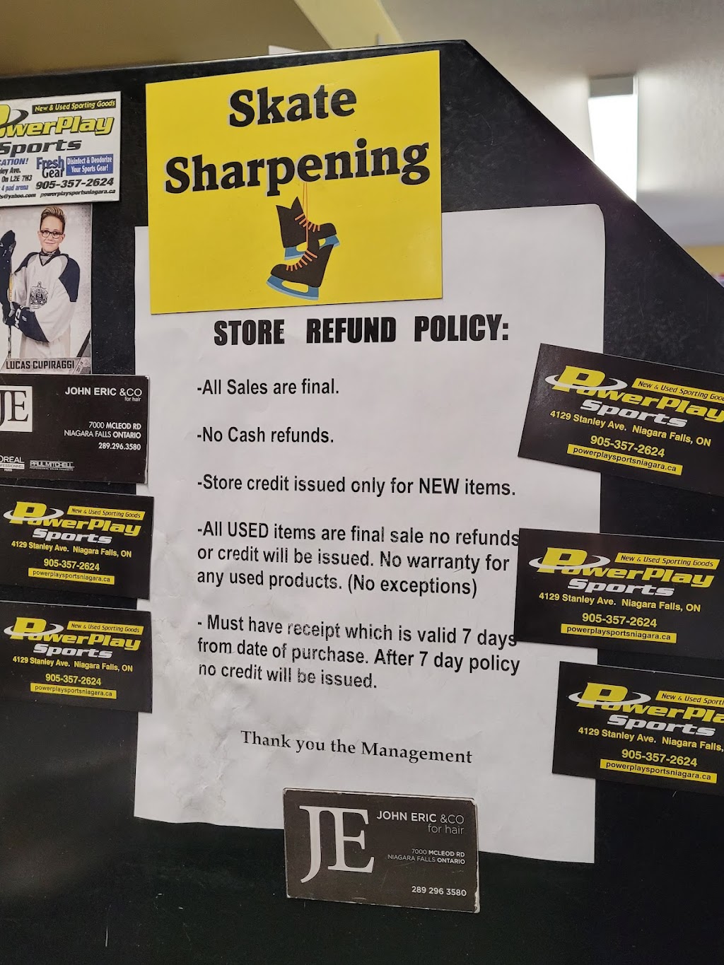 Power Play Sports | 4129 Stanley Ave, Niagara Falls, ON L2E 7H3, Canada | Phone: (905) 357-2624