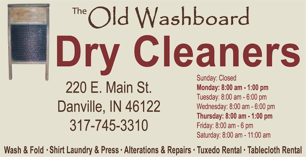 The Old Washboard Dry Cleaners | 220 E Main St, Danville, IN 46122, USA | Phone: (317) 745-3310