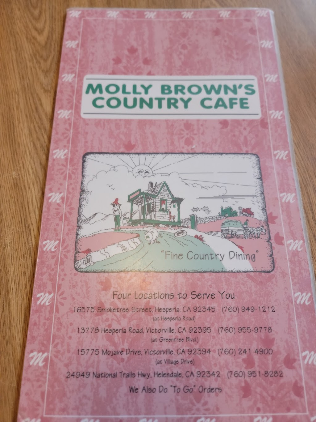 Molly Browns Country Cafe | 16575 Smoke Tree St, Hesperia, CA 92345, USA | Phone: (760) 949-1212