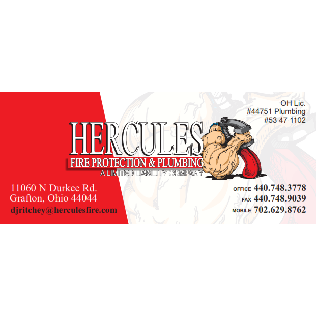 Hercules Fire Protection and Plumbing | 35478 Lorain Rd, North Ridgeville, OH 44039, USA | Phone: (440) 748-3778
