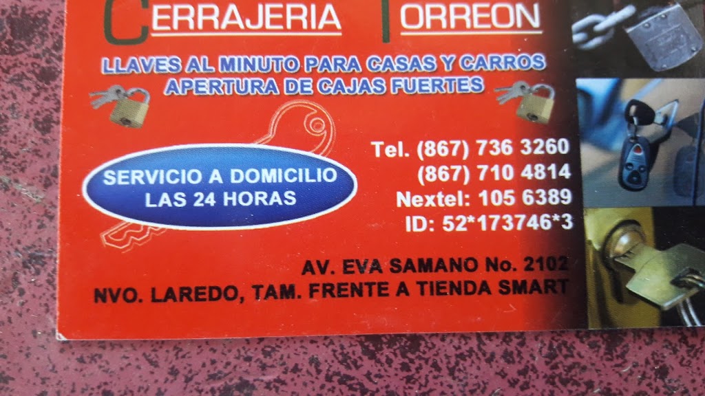 Cerrajería Torreón | C. Eva Samano 2102, 20 de Noviembre, 88134 Nuevo Laredo, Tamps., Mexico | Phone: 867 736 3260