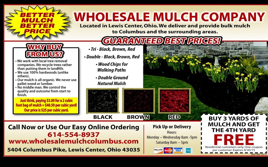 Wholesale Mulch Company | 5404 Columbus Pike, Lewis Center, OH 43035, USA | Phone: (614) 369-2149