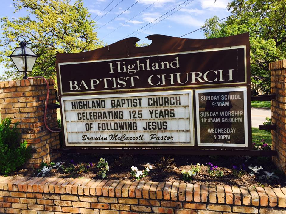 Highland Baptist Church | 600 Thomas St, Denton, TX 76201, USA | Phone: (940) 387-1745