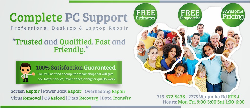 Complete PC Support | 2275 Waynoka Rd suite j, Colorado Springs, CO 80915, USA | Phone: (719) 572-5438