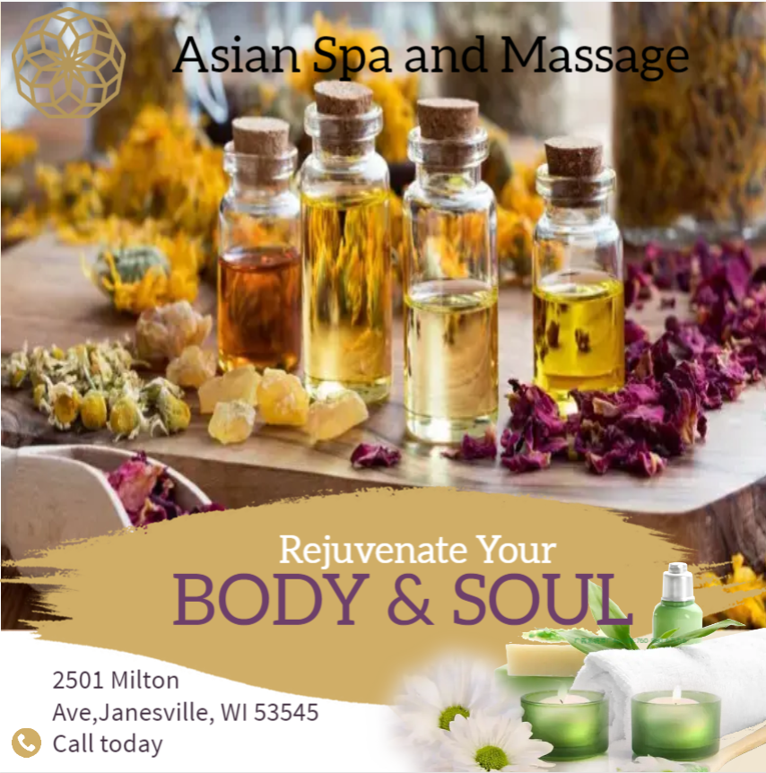 Asian Spa & Massage | 2501 Milton Ave, Janesville, WI 53545, USA | Phone: (608) 563-5378