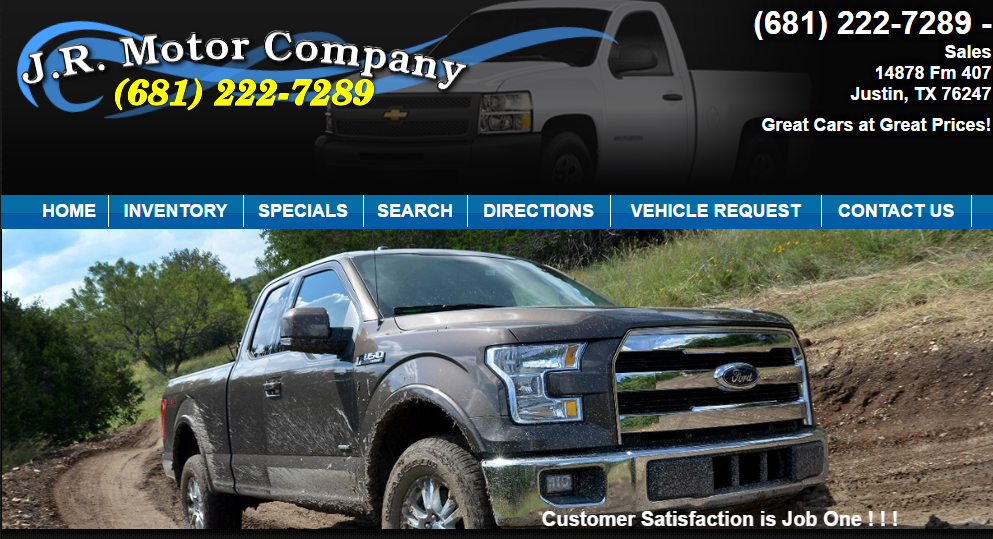 J.R. Motor Company | 14878 FM 407, Justin, TX 76247, USA | Phone: (681) 222-7289