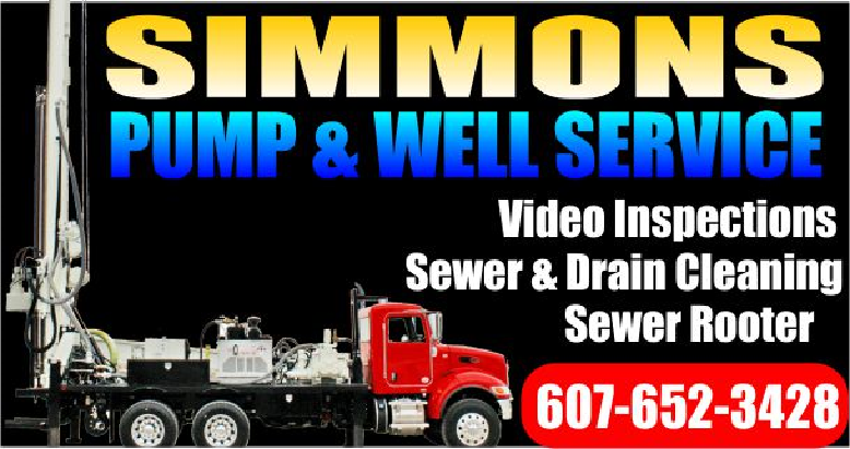Simmons Water Well, Plumbing and Drain Cleaning | 292 Hornbeck Rd, Harpersfield, NY 13786, USA | Phone: (607) 652-3428