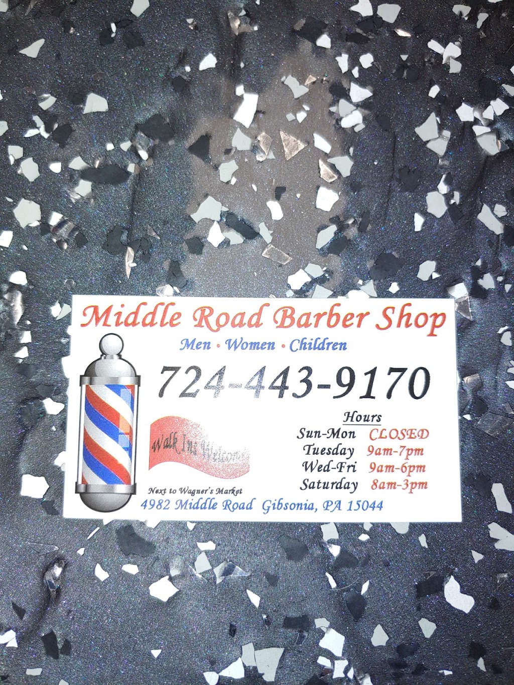 Middle Road Barber Shop | 4982 Middle Rd, Gibsonia, PA 15044, USA | Phone: (724) 443-9170