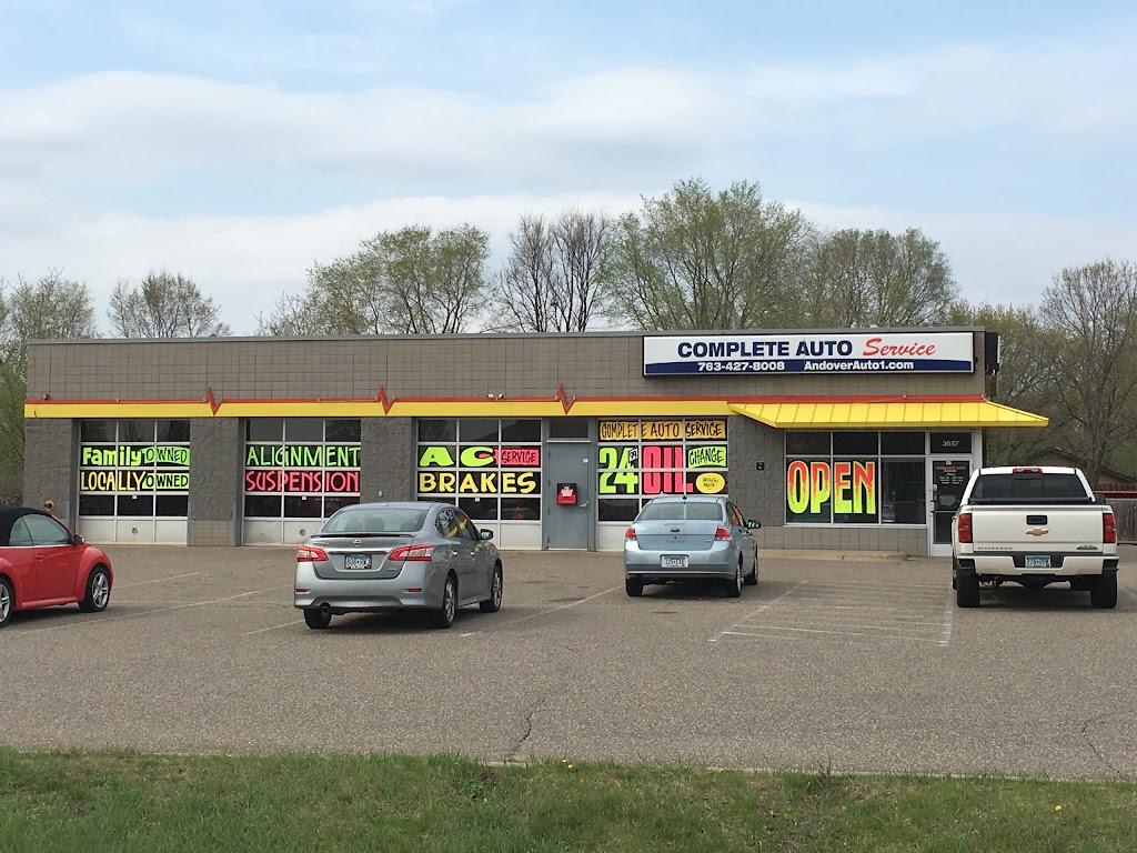 Complete Auto Service | 3657 Bunker Lake Blvd NW, Andover, MN 55304, USA | Phone: (763) 427-8008