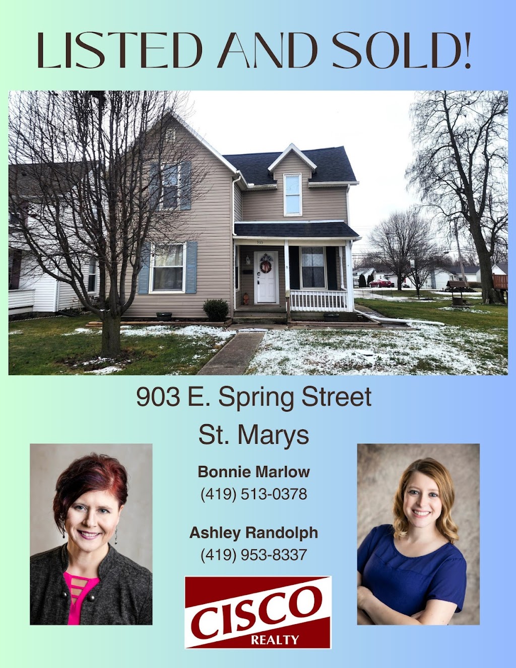 Cisco Realty | 333 W Spring St, St Marys, OH 45885, USA | Phone: (419) 394-6404