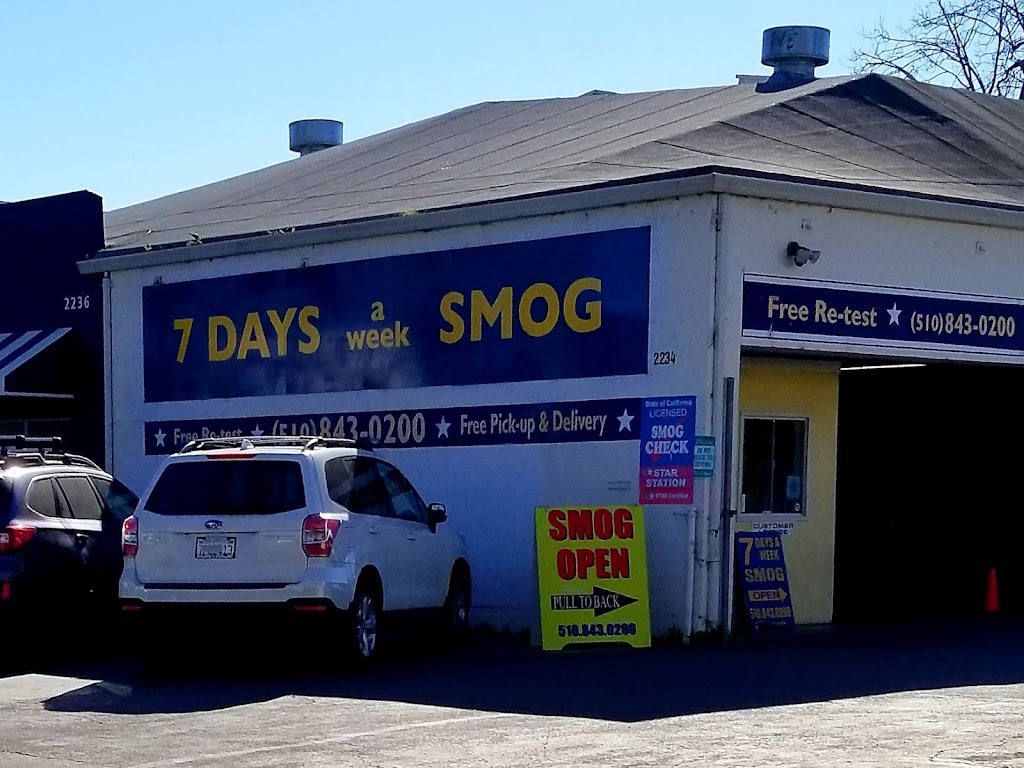 7 Days a Week Smog | 2234 San Pablo Ave, Berkeley, CA 94702, USA | Phone: (510) 843-0200
