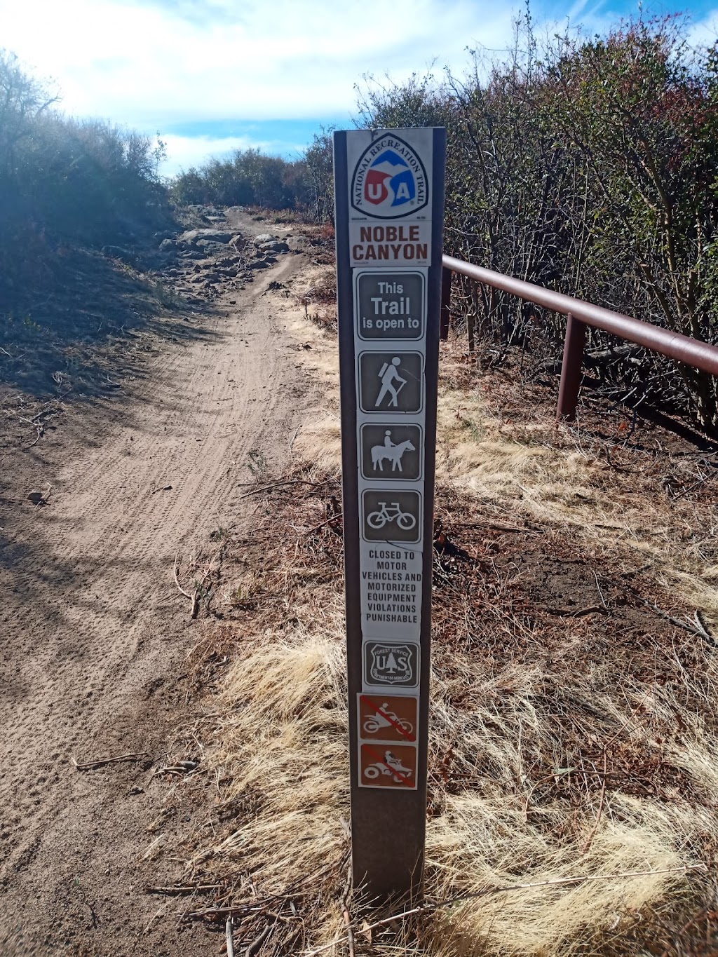 Noble Canyon Trailhead | Fire Dept Rd, Pine Creek Rd, Pine Valley, CA 91962, USA | Phone: (619) 445-6235