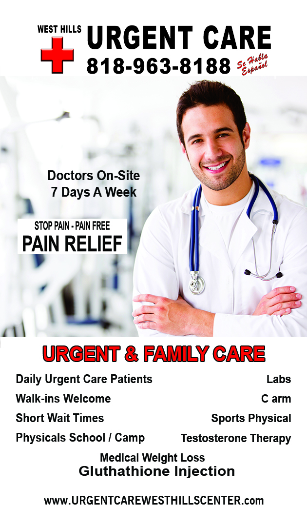 West Hills Urgent Care & Med Spa | 24372 Vanowen St Suite 101, West Hills, CA 91307, USA | Phone: (818) 963-8188