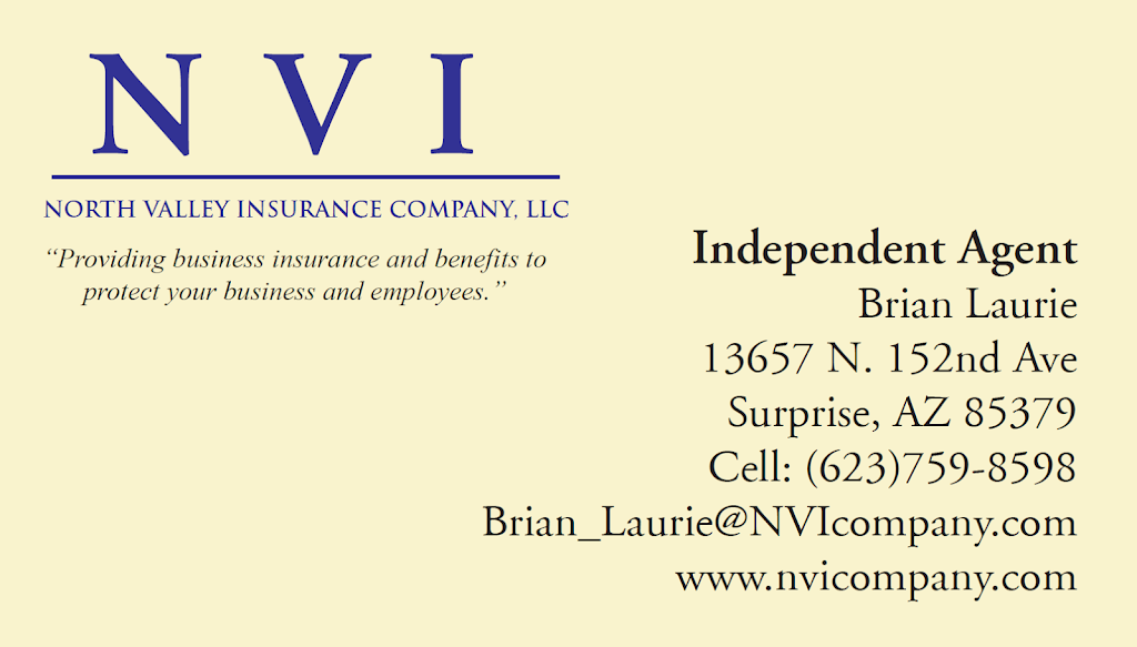 North Valley Insurance Company | 13657 N 152nd Ave, Surprise, AZ 85379, USA | Phone: (623) 759-8598