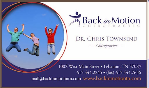 Back In Motion | 1002 W Main St, Lebanon, TN 37087, USA | Phone: (615) 444-2245