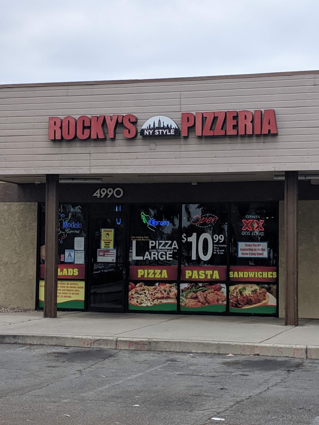 Rockys New York Pizza | 4990 Holt Blvd, Montclair, CA 91763, USA | Phone: (909) 626-7033