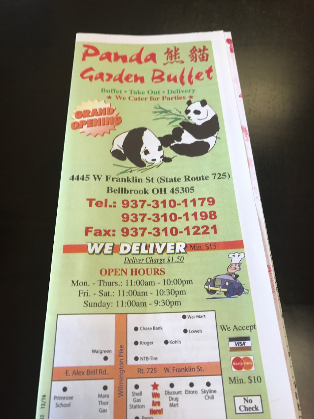 Panda garden | 4445 W Franklin St, Bellbrook, OH 45305, USA | Phone: (937) 310-1179