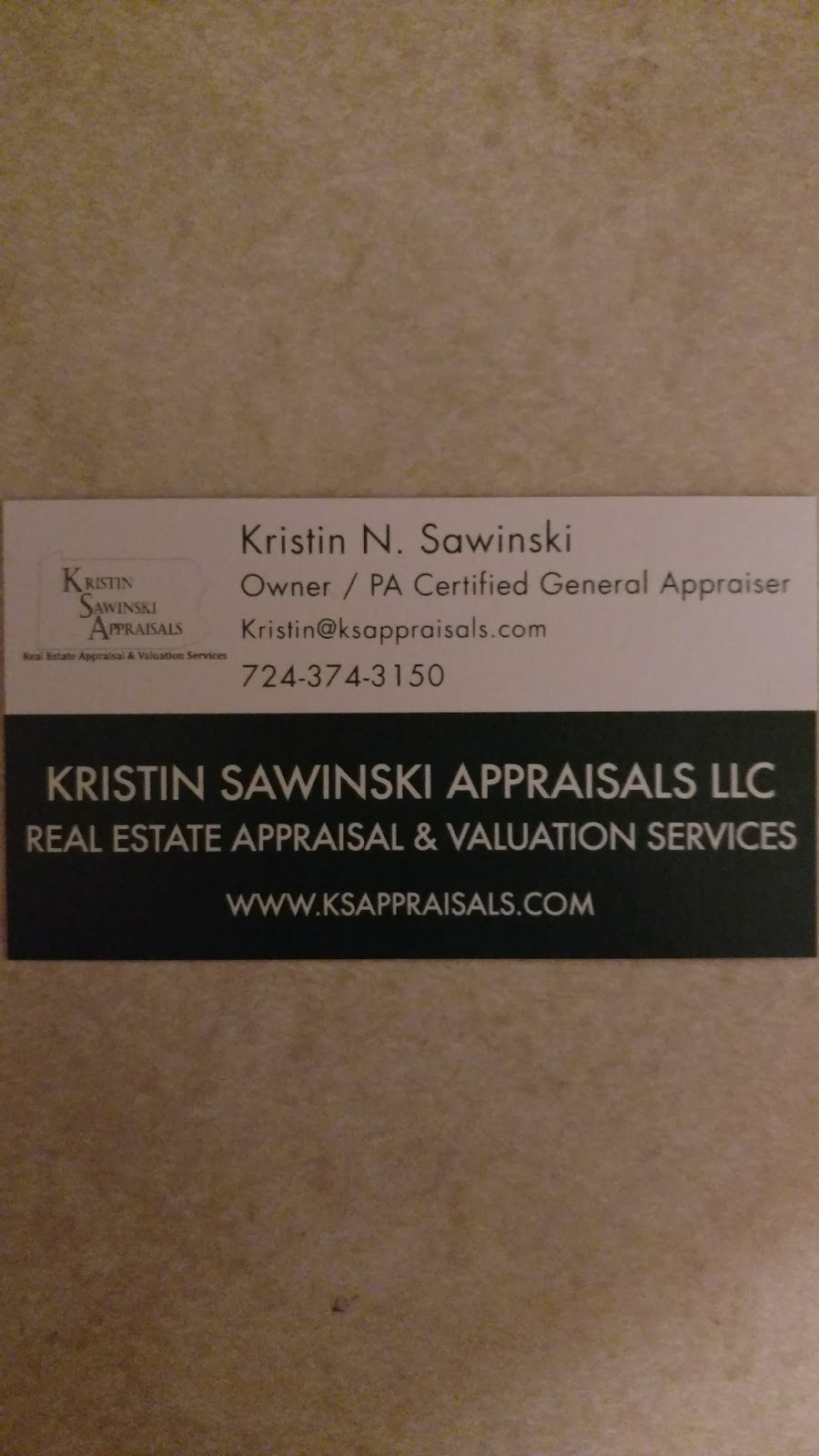 Kristin Sawinski Appraisals LLC | 755 Lloyd Ave, Latrobe, PA 15650, USA | Phone: (724) 374-3150