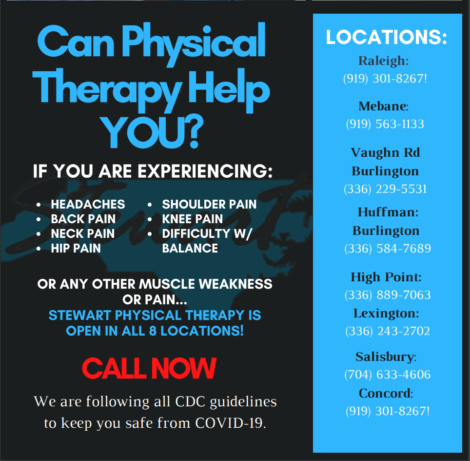 Stewart Physical Therapy | 714 S Main St, Lexington, NC 27292, USA | Phone: (336) 243-2702