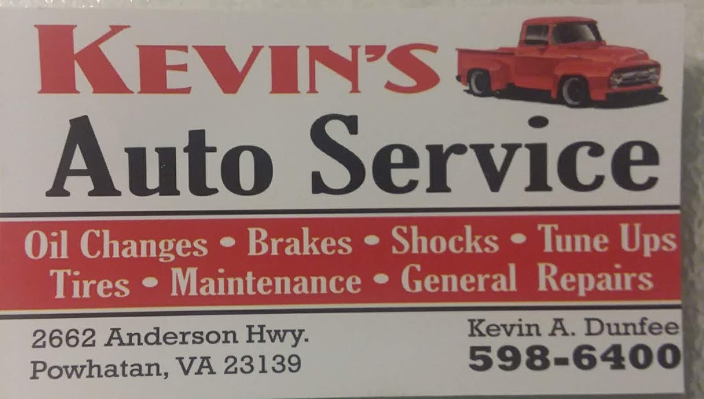 Kevins Auto Service | 2662 Anderson Hwy, Powhatan, VA 23139, USA | Phone: (804) 598-6400