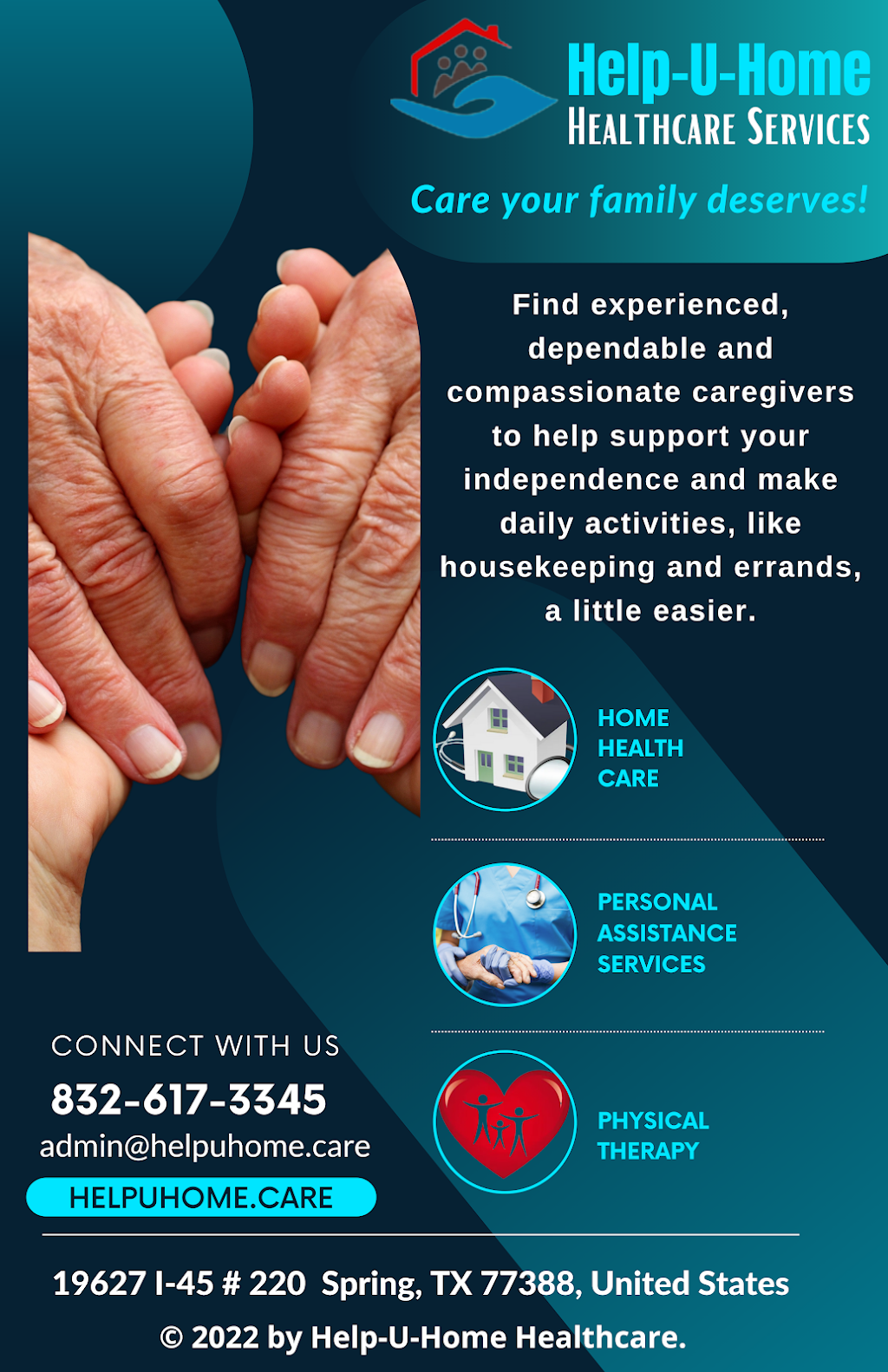 Help U Home Healthcare Services | 19627 Interstate 45 N #220, Spring, TX 77388, USA | Phone: (832) 617-3345