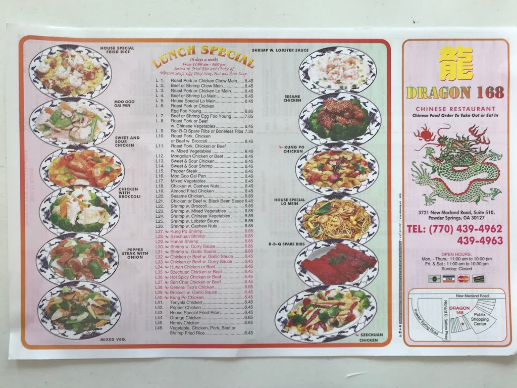 Dragon 168 | 3721 New MacLand Rd Suite 510, Powder Springs, GA 30127, USA | Phone: (770) 439-4962
