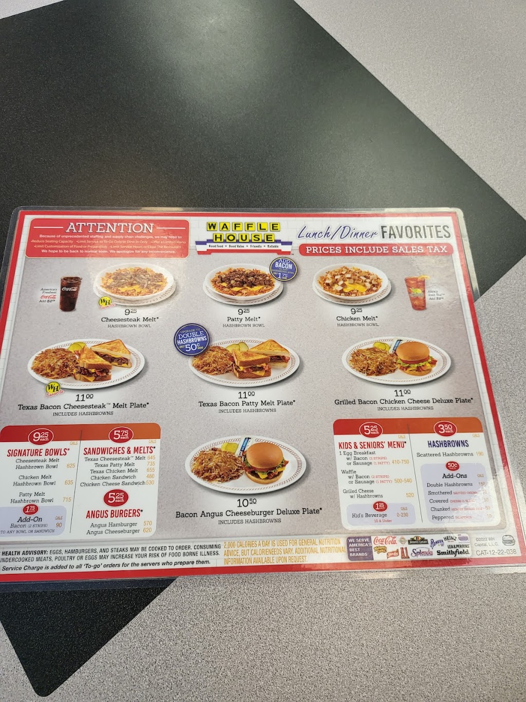Waffle House | 165 Park Ave, Orange Park, FL 32073, USA | Phone: (904) 269-3612