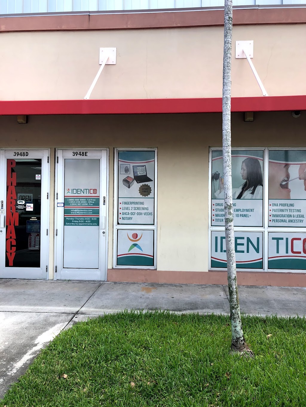 IDENTICO FINGERPRINTING AND DRUG TESTING | 3948 Pembroke Rd E, Pembroke Park, FL 33021, USA | Phone: (954) 239-8590