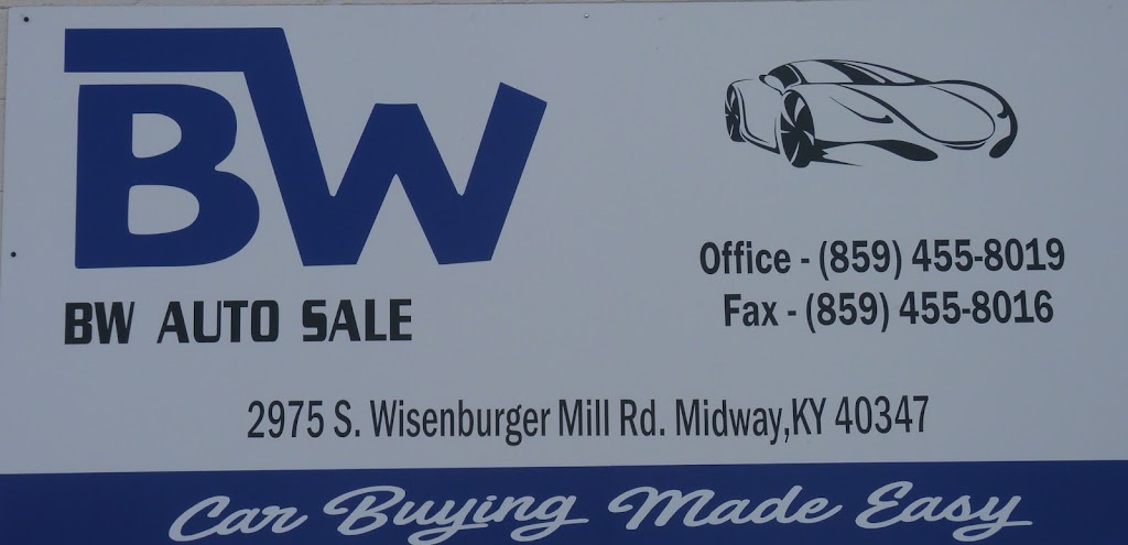 BW AUTO SALE | 2975 S Weisenberger Mill Rd, Midway, KY 40347, USA | Phone: (859) 202-3002