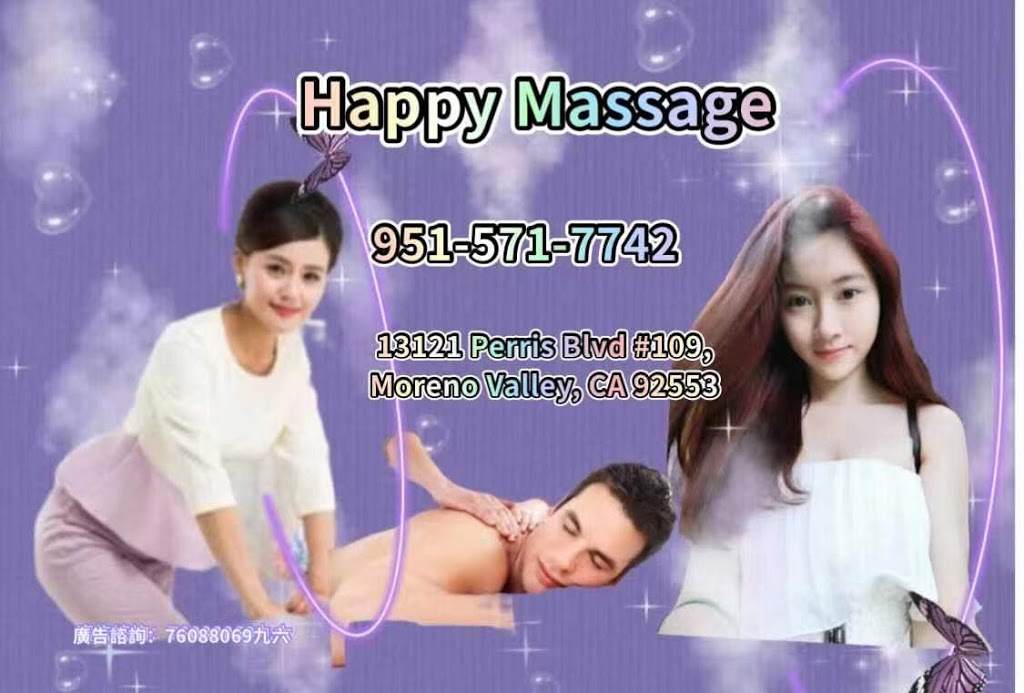 Happy Massage | 13121 Perris Blvd #109, Moreno Valley, CA 92553, USA | Phone: (951) 571-7742