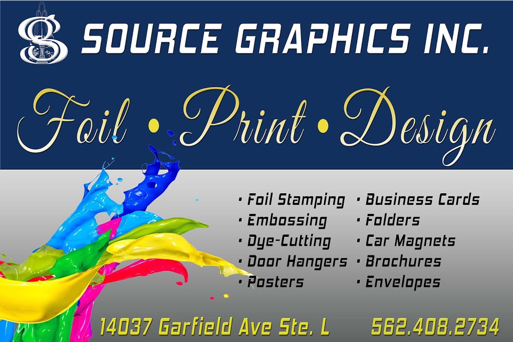 Source Graphics, Inc | 14037 Garfield Ave unit l, Paramount, CA 90723, USA | Phone: (562) 408-2734