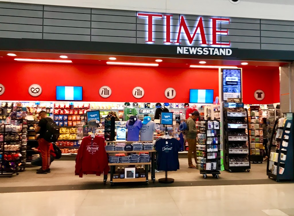 Time (Magazine) Newsstand | McNamara Terminal, Near Gate A45, Worldgateway Pl, Detroit, MI 48242, USA | Phone: (734) 941-4092