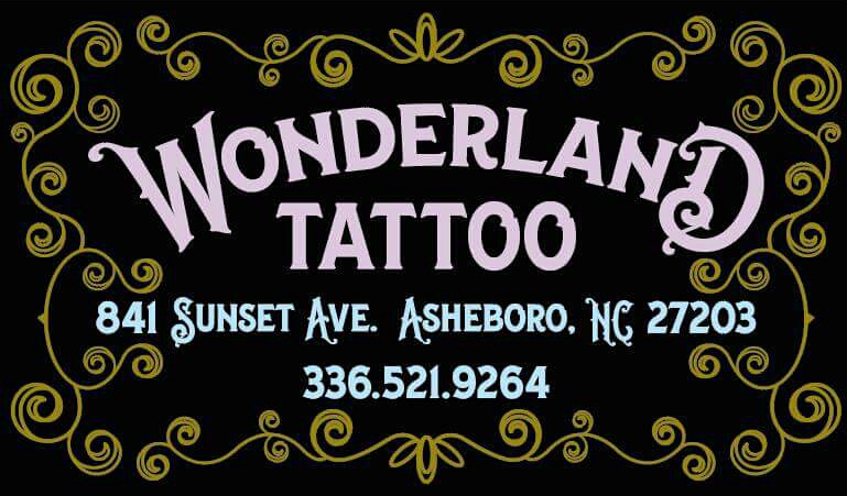 Wonderland Tattoo | 841 Sunset Ave, Asheboro, NC 27203, USA | Phone: (336) 521-9264