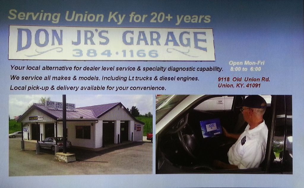 Don Juniors Garage Inc | 9118 Old Union Rd, Union, KY 41091, USA | Phone: (859) 384-1166