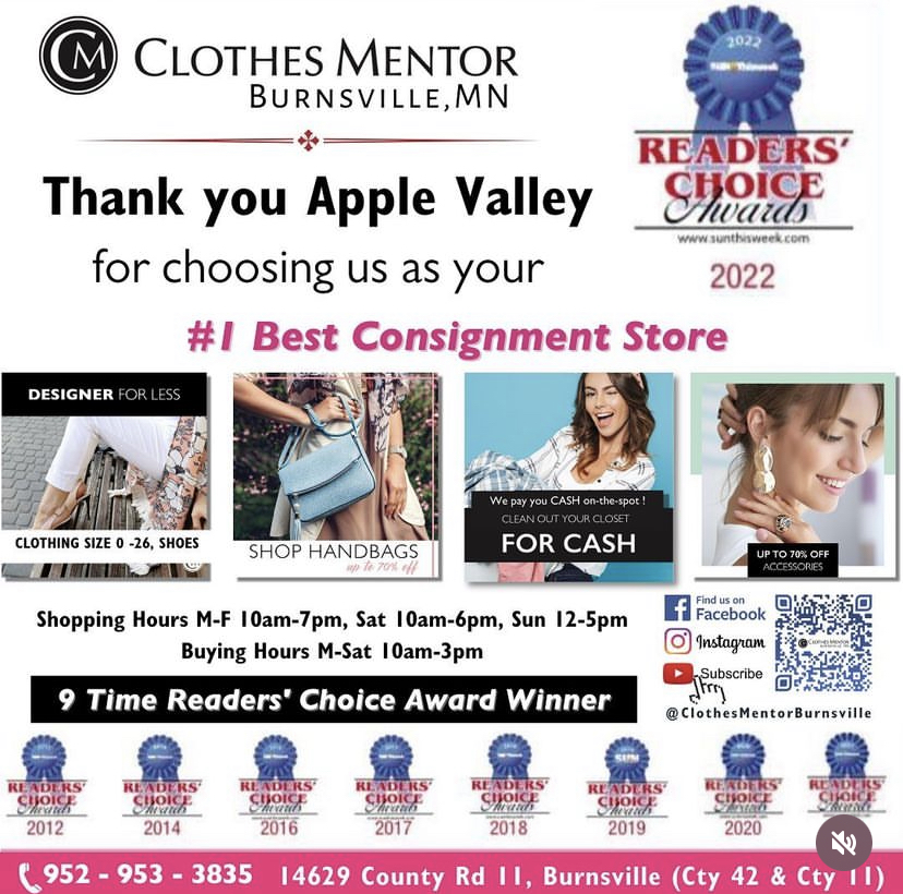 Clothes Mentor | 14629 Co Rd 11, Burnsville, MN 55337, USA | Phone: (952) 953-3835